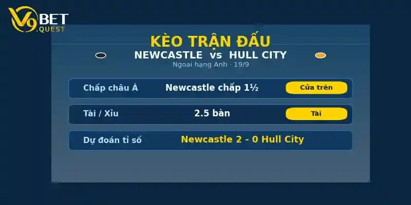Soi kèo Newcastle vs Hull City 2 Kèo trận đấu Newcastle vs Hull City