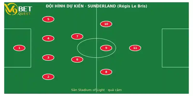 Đội hình dự kiến Sunderland vs Brighton